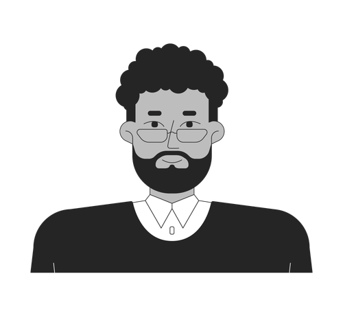 Young african american man entrepreneur portrait  Illustration