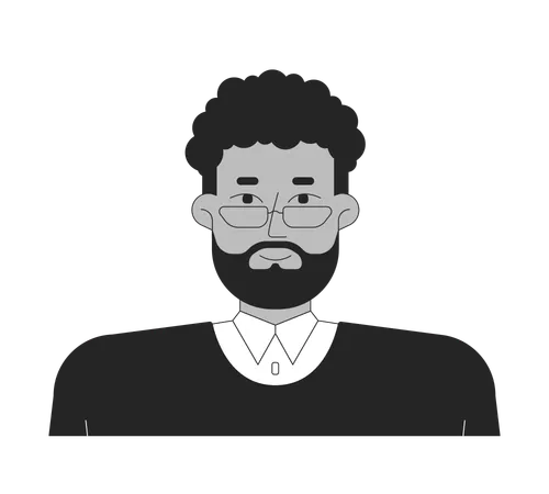 Young african american man entrepreneur portrait  Illustration