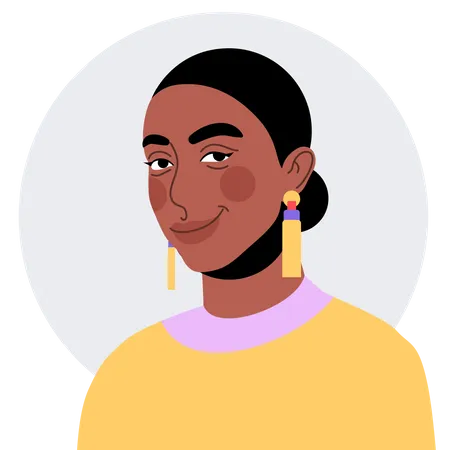Young African girl  Illustration