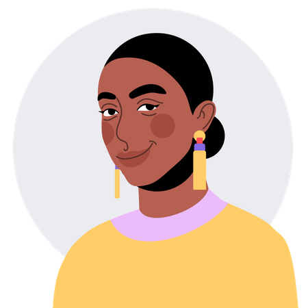 Young African girl  Illustration