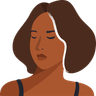 illustration young and beautiful brown girl