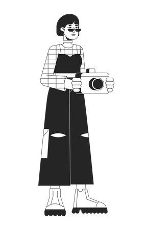 Young asian photographer  Illustration