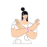 break the bias hand gesture illustration free download