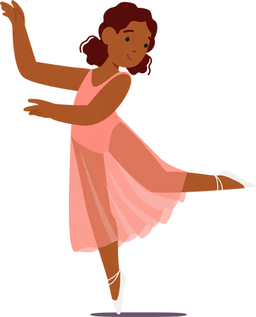 Young Ballerina Girl  Illustration