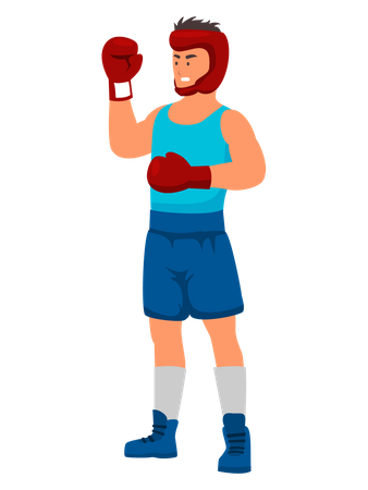 Young boxer Illustration