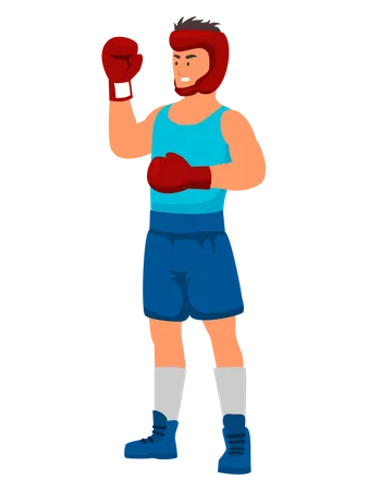 Young boxer Illustration