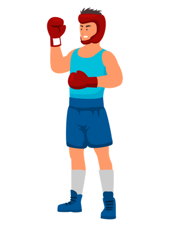 Young boxer  Illustration