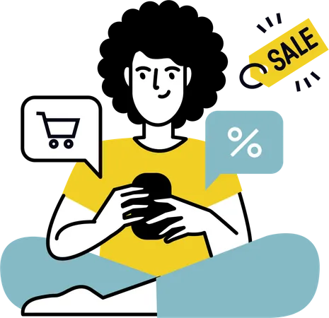 Online Shopping And E Commerce Illustration