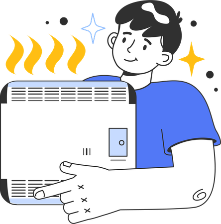 Young boy showing ac  Illustration