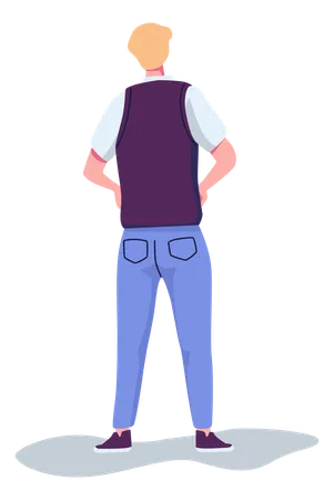 Young Boy Standing  Illustration