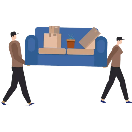 The Boys Are Moving House Illustration