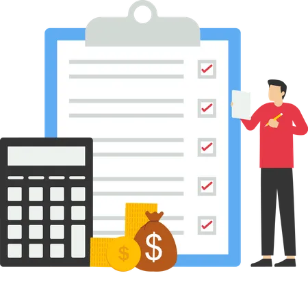 Recording Of Financial Information Accounting Department Create A Company Income And Expense Account Check The Correctness Of Accounting Documents Budget Specialist Vector Illustration Illustration