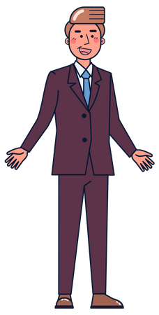 Young businessman  Illustration