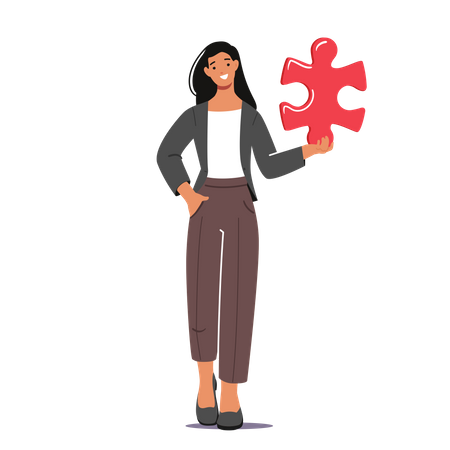 Young Businesswoman With Creative Thinking Illustration