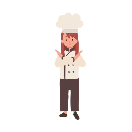 Young Chef Rejecting  Illustration