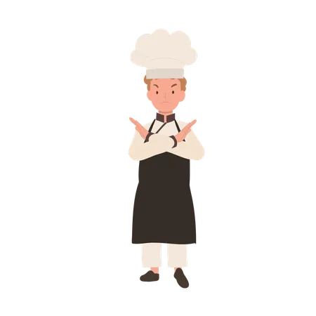 Young Chef Rejecting  Illustration