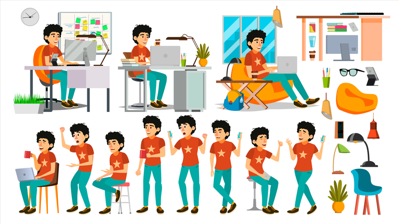 Young Coder  Illustration