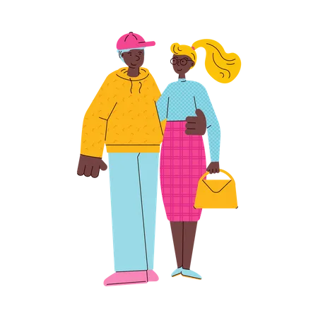 Young couple  Illustration