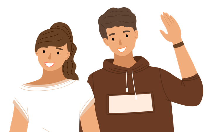 Young Couple  Illustration