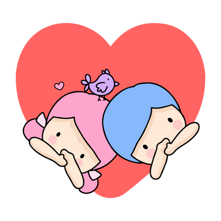 Young Couple In Love Illustration