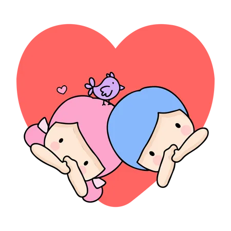 Young Couple In Love Illustration