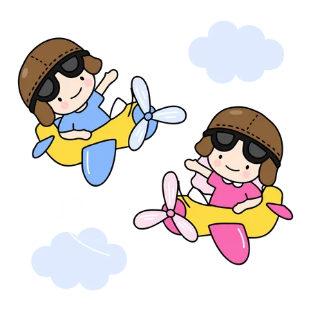 Cute Girl And Boy Drawing Cartoon Style Young Couple For Valentines Card With Text Cartoon Character Flat Design Vector Illustration Illustration