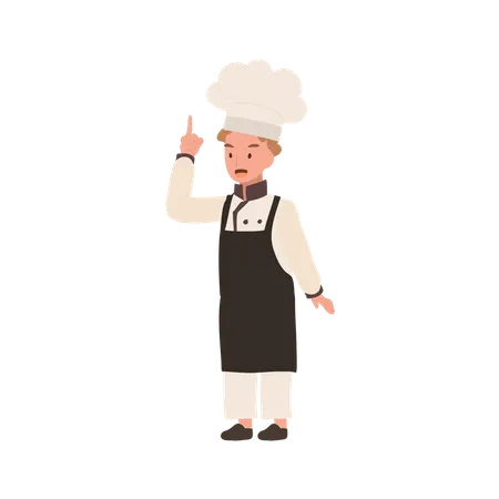 Young Culinary Mentor in Chef Hat  Illustration