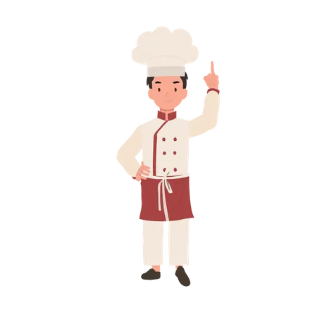 Young culinary mentor in chef hat  Illustration