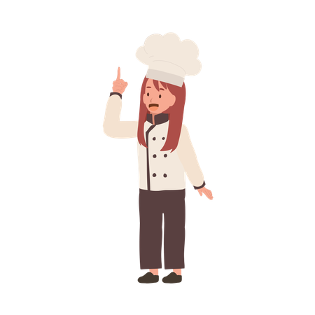 Young Culinary Mentor in Chef Hat  Illustration