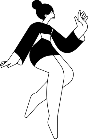 Young female dancer  Illustration