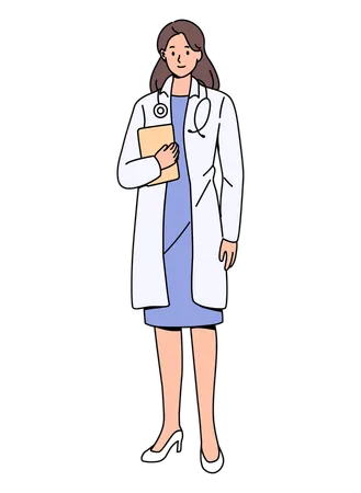 Young female doctor  Illustration
