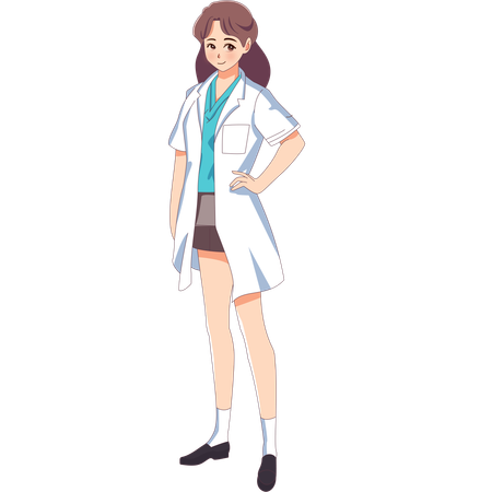 Young Female Doctor  Illustration