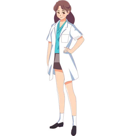 Young Female Doctor  Illustration