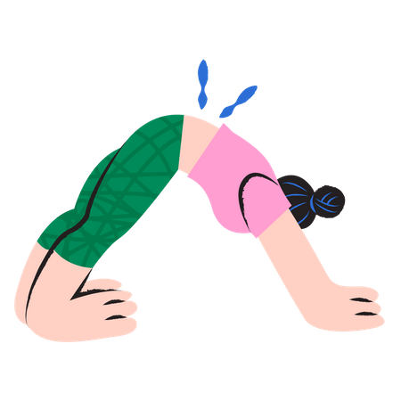 Young Female doing yoga  Illustration