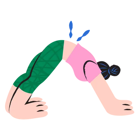 Young Female doing yoga  Illustration