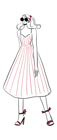 Young Female model  Illustration