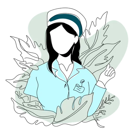 Young female nurse  Illustration