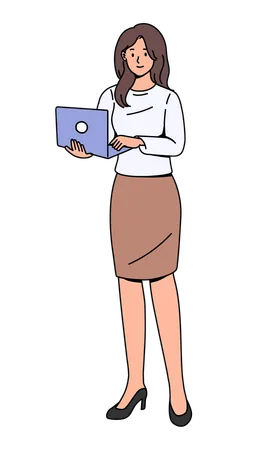 Young Female Office  Illustration