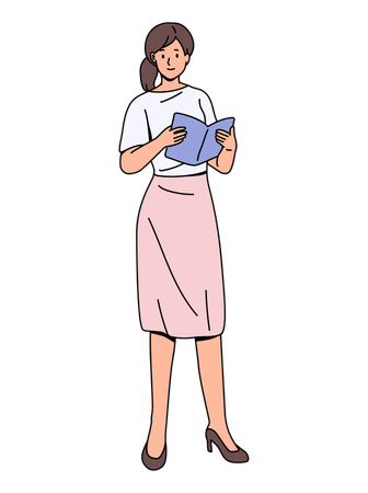 Young female teacher  Illustration