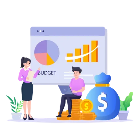 Budget Planning And Financial Management Business Concept Vector Illustration Illustration