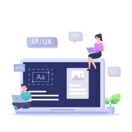 UI UX Design Creating An Application Design Illustration