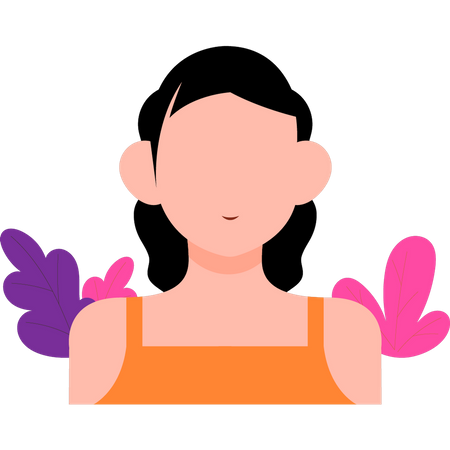 Young girl celebrating women's day  Illustration