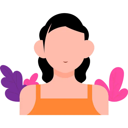 Young girl celebrating women's day  Illustration