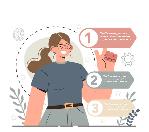 Hyperfocus Idea How To Become More Efficient Intense Form Of Mental Concentration Or Visualization That Focuses Consciousness On A Task Get Your Priorities Straight Flat Vector Illustration Illustration