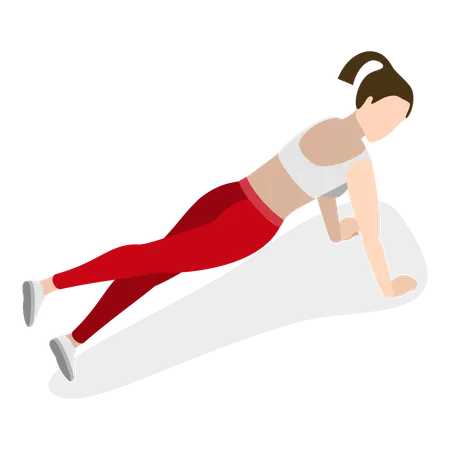 Young girl doing exercise  Illustration