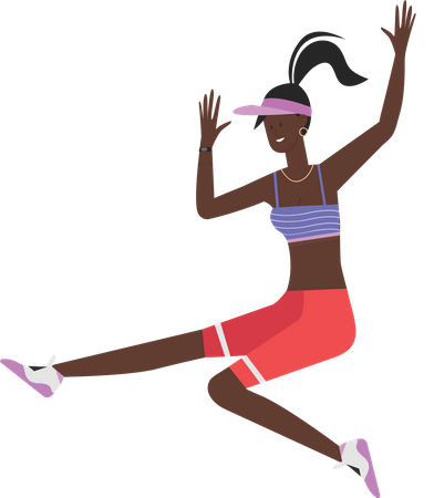 Young girl doing exercise  Illustration