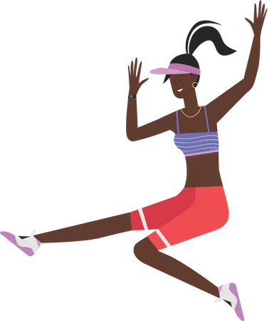 Young girl doing exercise  Illustration