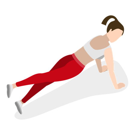 Young girl doing exercise  Illustration