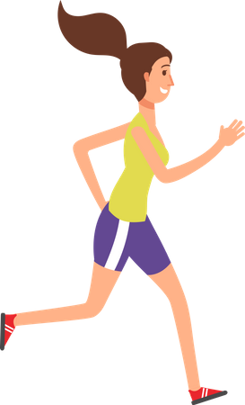Young girl doing jogging  Illustration