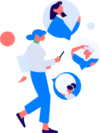 Young girl doing mobile payment for shopping  Illustration